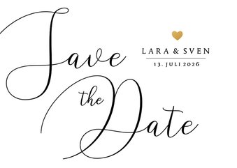 Save the date trouwkaart simpel minimalistisch eenvoudig 