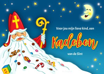 Sinterklaas met baard kadobon