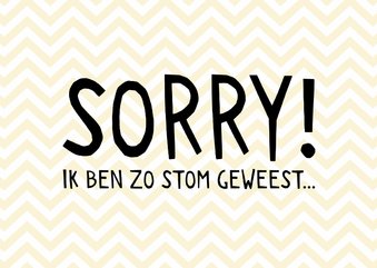 Sorry zig zag patroon