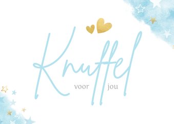 Sterkte kaart knuffel met sterretjes