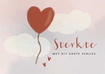 Sterkte kaart met hart ballon