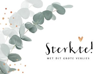 Sterkte kaart neutraal natuur eucalyptus goud accent