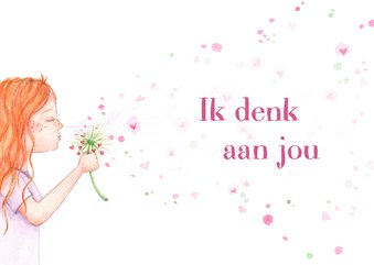 Sterkte kaart paardenbloem met hartjes
