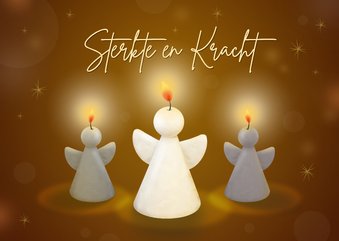 Sterktekaart 3 engelen kaarsen
