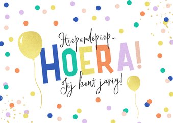 Stichting Jarige Job - HOERA ballonnen en confetti