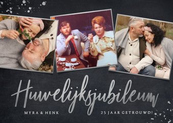 Stijlvolle uitnodiging zilveren huwelijksjubileum - 25 jaar 