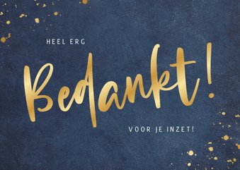 Stijlvolle zakelijke kerstkaart bedankkaart medewerkers