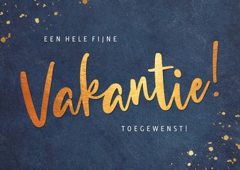 Stijlvolle zakelijke vakantiekaart fijne vakantie toewensen