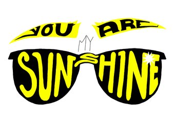 Stoere liefdeskaart -You are the sunshine to my sunglasses 