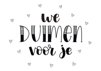 Succes kaart - We duimen voor je