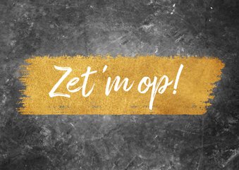 Succes met beton en goudlook en typografie