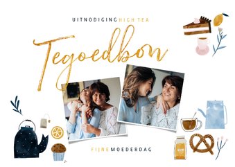 Tegoedbon High Tea met foto's en illustraties