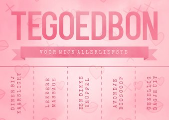 Tegoedbon voor de liefste scheurkaartjes couponnen