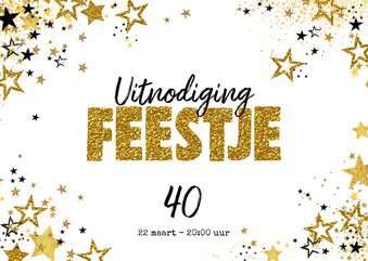 Uitnodiging feestje moderne feestelijke kaart sterren