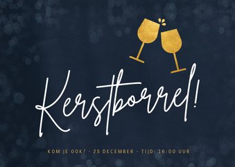 Uitnodiging kerstborrel met familie of vrienden