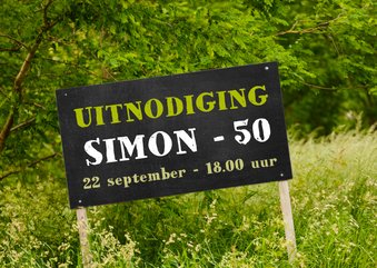 Uitnodiging krijtbord natuur OT