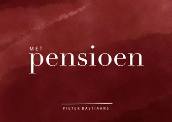 Uitnodiging met pensioen op bordeaux waterverf