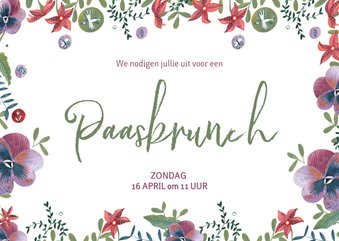 Uitnodiging voor een paasbrunch met Pasen