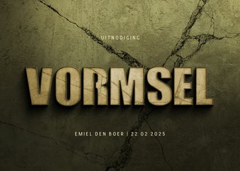 Uitnodiging vormsel stoer filmposter donkergroen