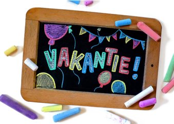 Vakantie schoolbord