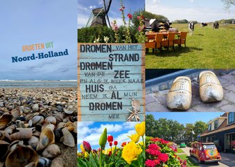 Vakantiekaart groeten uit de kop van Noord-Holland! 