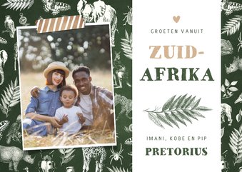 Vakantiekaart Zuid-Afrika met foto