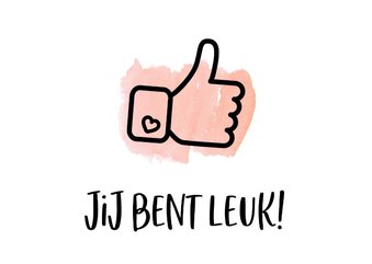 Valentijn - jij bent leuk met duim