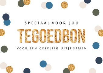 Valentijnscadeaubon confetti goud waardebon