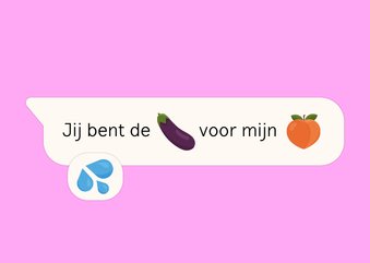 Valentijnskaart jij bent de aubergine voor mijn perzik