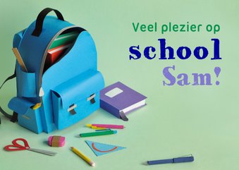 Veel plezier op school kaart