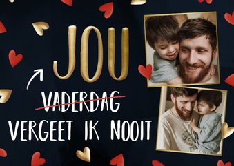 Vergeten Vaderdag met foto's en hartjes