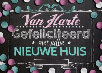 verhuiskaart handlettering krijtbord trendy