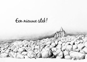 Verhuiskaart met kasteel