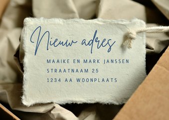 Verhuizen verhuisdoos met label