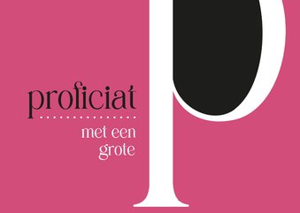 Verjaardag proficiat met een grote P
