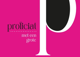 Verjaardag proficiat met een grote P