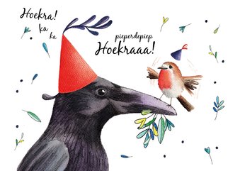 Verjaardagskaart felicitatie met mooie illustratie