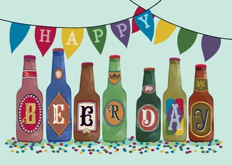 Verjaardagskaart Happy beerday to you