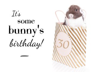Verjaardagskaart - It's some bunny's birthday