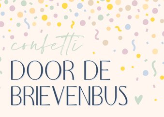 Verjaardagskaart KWF confetti door de brievenbus