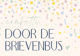 Verjaardagskaart KWF confetti door de brievenbus