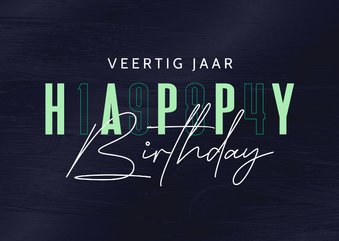 Verjaardagskaart man 40 jaar 1984 stoer