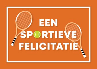 Verjaardagskaart sportieve felicitatie tennis