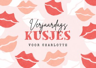 Verjaardagskaart verjaardag kusjes liefde gefeliciteerd