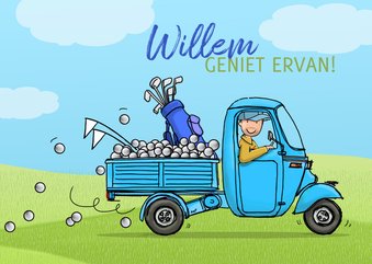 Vespa Ape Golfen Anet Illustraties