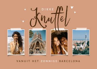 Wenskaart collage terra dikke knuffel hartjes