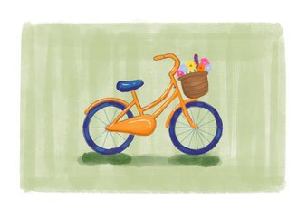 Wenskaart Duchenne Parent Project fiets