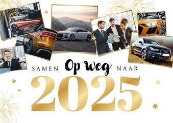 Zakelijke kerstkaart autobranche fotocollage foto's 2025