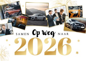 Zakelijke kerstkaart autobranche fotocollage foto's 2026