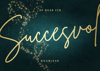 Zakelijke kerstkaart op naar een succesvol nieuwjaar sparkle